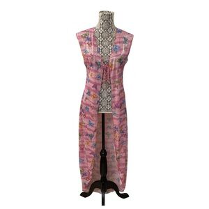 Designs by Faris Vintage Butterfly Long Cardigan